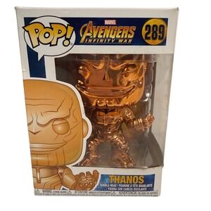 Funko Pop Marvel Avengers Infinity War Thanos 289 Gold Chrome BobbleHead NEW NIB